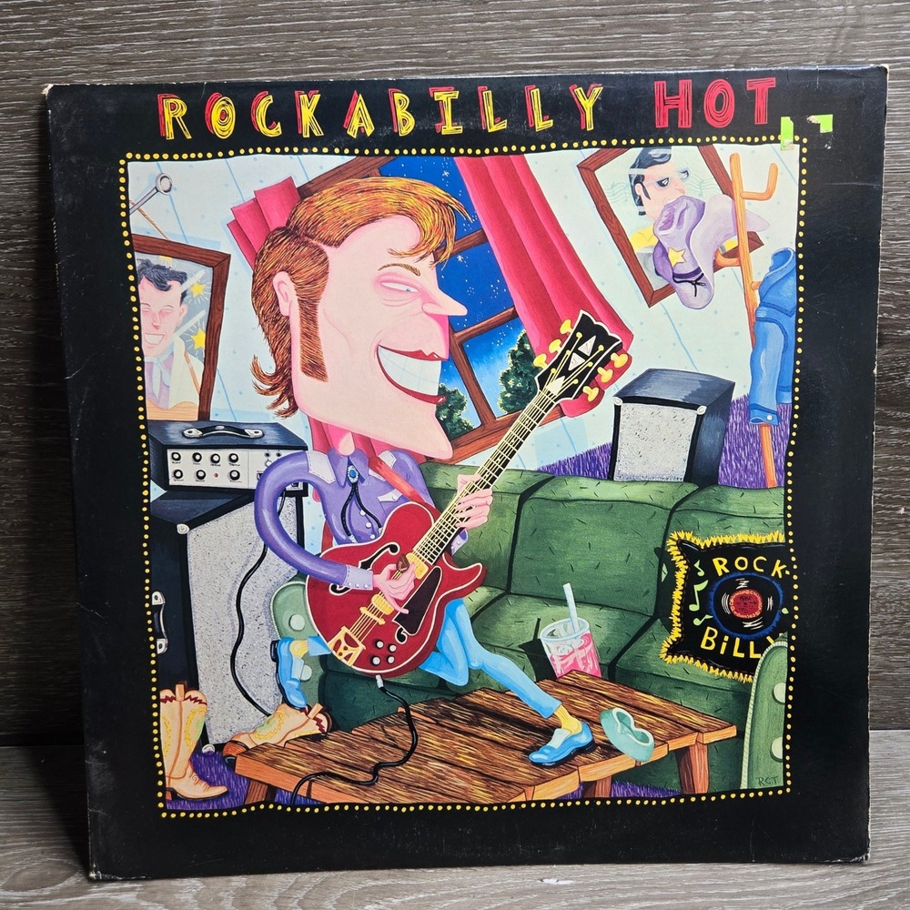 Rockabilly Hot 1987 Columbia FC 40904 Promo Vinyl LP Johnny Cash Steve Earle